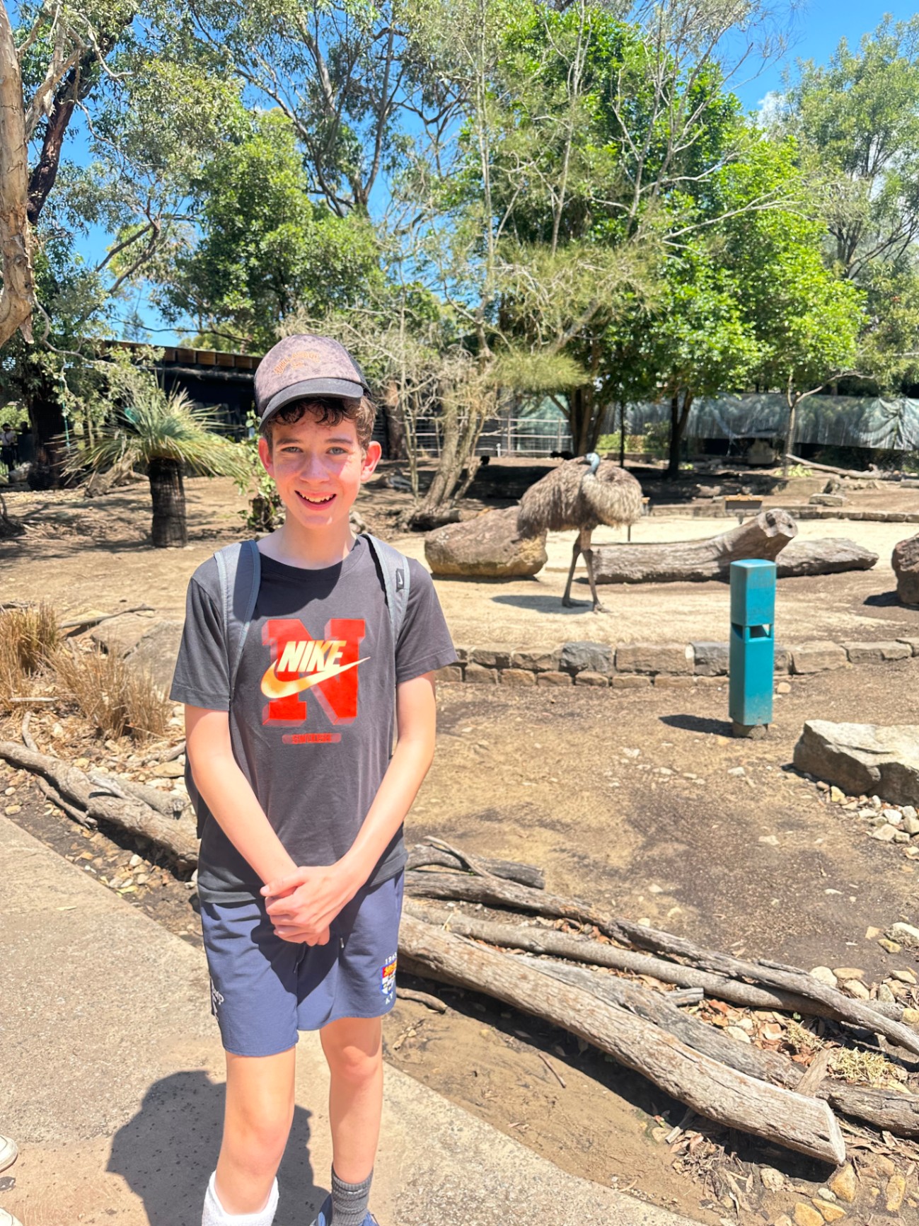 With George participant smiling at a wildlife park