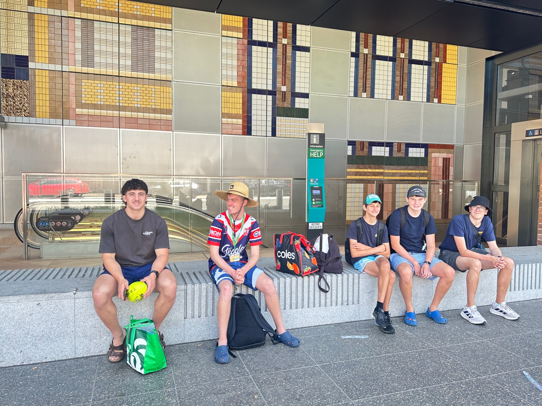 With George group hanging out at a Sydney train station
