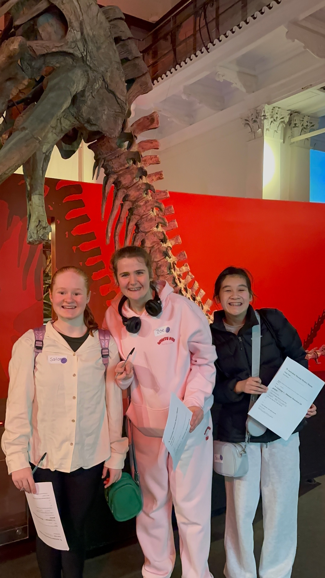 With George participants smiling together at the Australian Museum