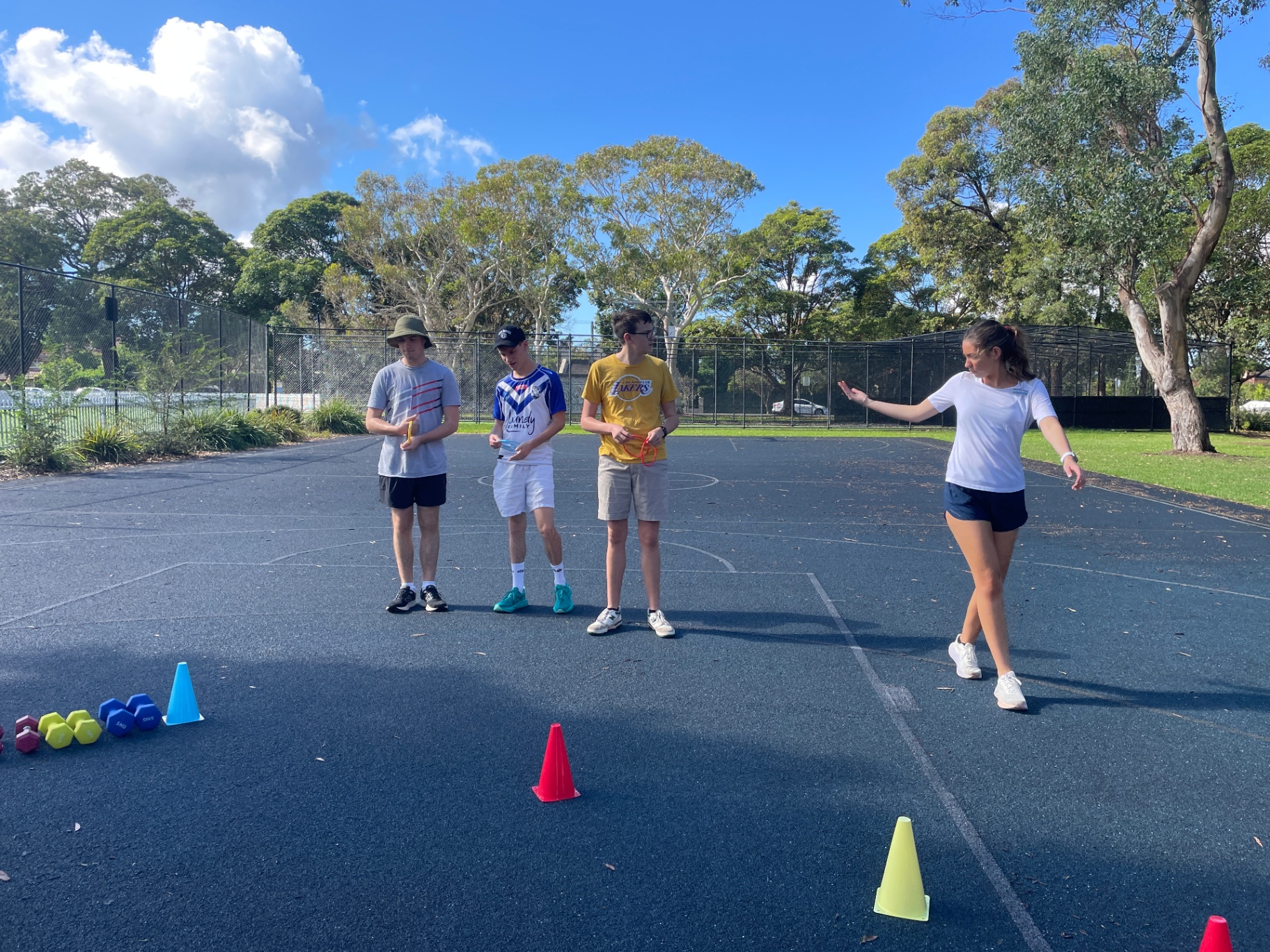 With George mentor leading an outdoor session in Sydney